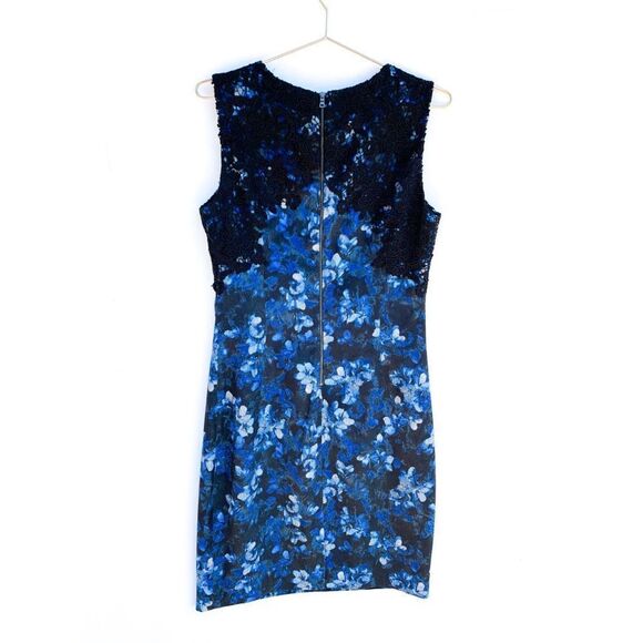 NWT T Tahari Navy Black Floral Print Fiona Dress - Picture 4 of 13